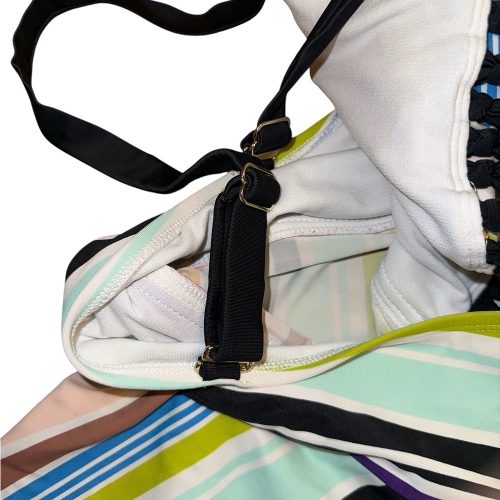 Terra & Sky Multicolor Striped Swim Top - Picture 3 of 5